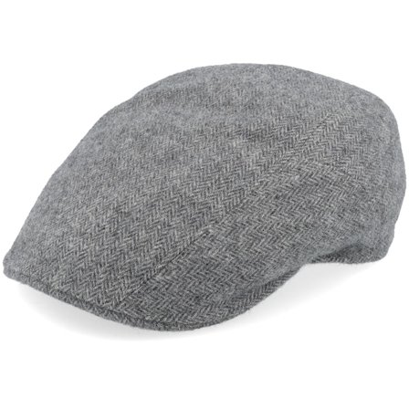 Stetson - Grau flatcap Cap - Ivy Cap Herringbone Grey Flat Cap @ Hatstore