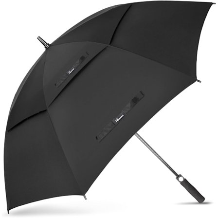 Musta-Suuri Golf-sateenvarjo Miehille Naisille, Myrskynsuojatut Golf-sateenvarjot, Automaattinen Tuulenkestävä Kaksinkertainen Katos