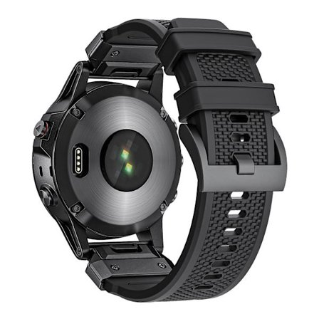 Til Garmin Fenix 8 47mm Fenix E 47mm Armbånd 22mm Universal Silikone Urrem Sort