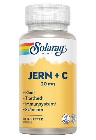 3 for 2 - Solaray Jern +C 90 tabl., Helse & Madvarer, Mineraler, Jern