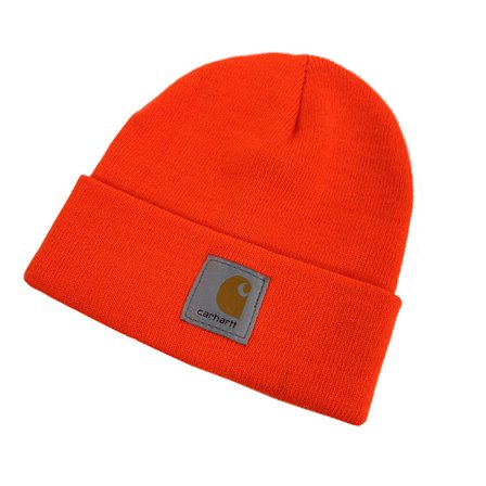 Strikket hue med opsmøg til mænd