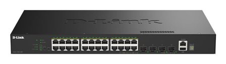 D-LINK 24 Ports GE PoE(30W) + 4 Ports 10G SFP+ Managed, 370W