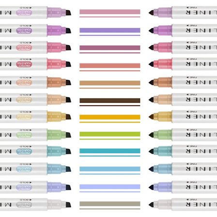 Æstetiske Highlighters, 12 Pak Neutral Highlighters Dual Tip Assorterede Farver Highlighter Markører