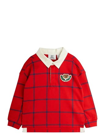 Mini Rodini E.t Patch Rugby Shirt - Red - 104/110
