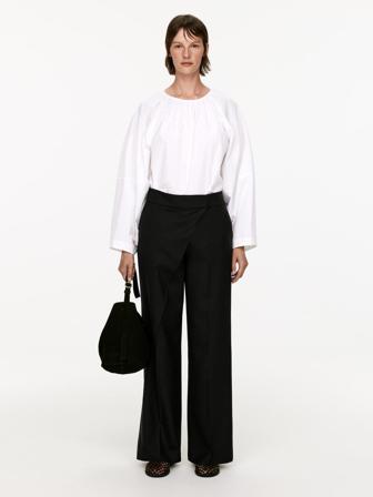 ARKET | Relaxed Wrap Trousers | Black | 38