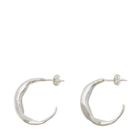 Cornelia Webb Molded Organic Hoop Earring Midi Örhängen Dam Silver ONESIZE