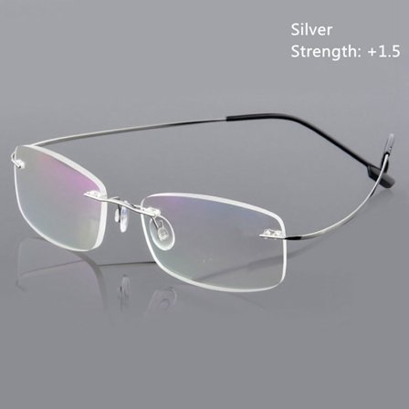 Mordely Läsglasögon Glasögonminne Titan SILVER STRENGTH-150