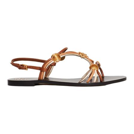 Tory Burch, Capri Multi-Strap Sandal Beżowy, Kobieta, Rozmiar: 37 EU