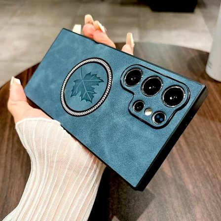 Retro Läderfodral För Samsung Galaxy S25 S24 S23 S22 S21 Note 20 Ultra FE Note20 S 25 24 23 S24FE För Magsafe Magnetiskt Skal