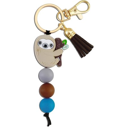 Laiskiaislahjat naisille tytöille Laiskiaiset Avaimenperä Koriste Tavaraa Laiskiaisteemainen Sisustus Silikoninen Helmi Korut Tupsulla Laukku Korut 