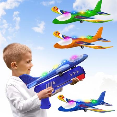 3-pack skumflygplansleksaker, 2 flygmod glidflygplan, flygleksaker för barn, pojkar flickor presenter, utomhussportspresenter (slumpmässiga 