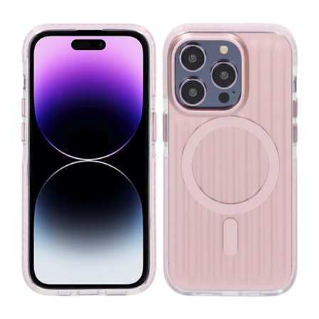 Mönstrat TPU Skal till iPhone 14 Pro Max med MagSafe - Rosa