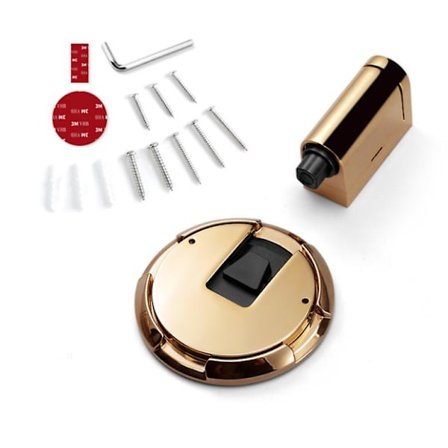 Self-Locking Door Stopper With Adjustable Height color Gold