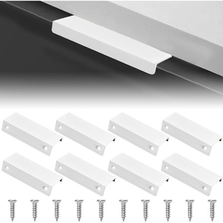10 kpl Piilotetut Alumiiniseoskahvat Näkymätön Laatikko Kahvat 80mm Huonekalukahvat, Kaapit, Makuuhuone, Valkoinen