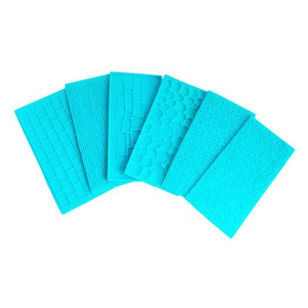 Fondant præge måtte, 6 stk. præge måtte kage dekoration stencils plast kage prægning forme