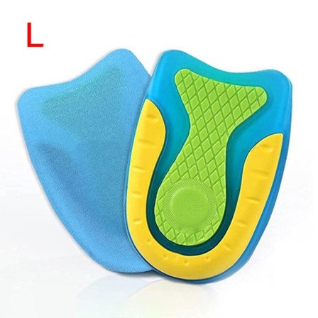 Gel Innersula Silikon Hälkudde Sulor Lindrar fotsmärta Sko P L