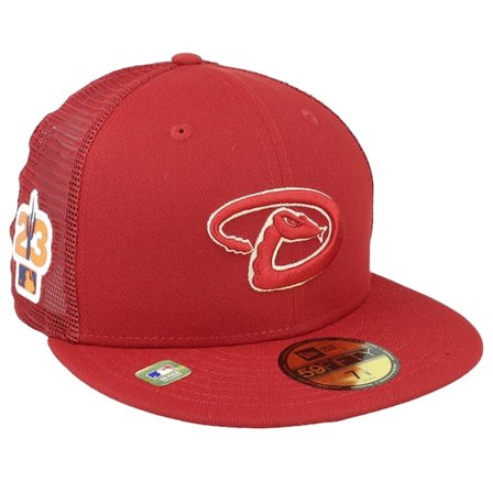 New Era - Rojo fitted Gorra - Arizona Diamondbacks 59FIFTY MLB Spring Training 23 Red Mesh Fitted @ Hatstore