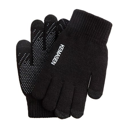 Stickade handskar Touch Screen Vante SVART