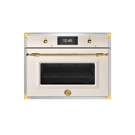 Bertazzoni FHER4077MTAG3 Heritage kombiovn med mikrofunksjon, elfenbenshvit/gull' - 'ElfenbenshvitGull