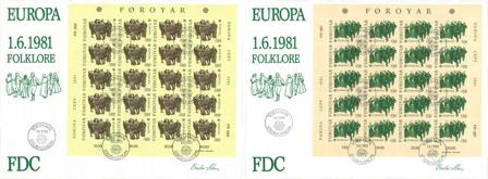 Færøerne 1981 - AFA 57-58 - FDC miniark