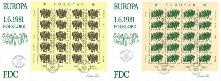 Færøerne 1981 - AFA 57-58 - FDC ark