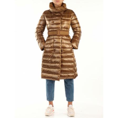 Freedomday Belted Coats Brun, Dame Uldfrakker