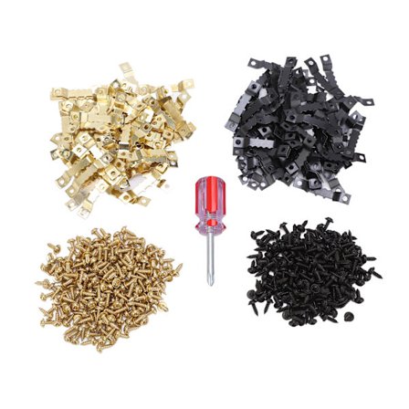 600 stk. Savtakke Billedeophængere Dobbelt Hul Savtakke Rammeophængningskroge med Skrue til RV Skib