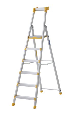 W.steps 55P Trappstege med certifierat aluminium 6 steg, 2110 mm, Stegar
