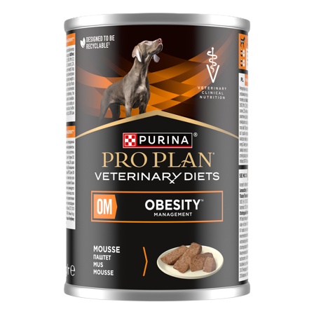 Purina Pro Plan Veterinary Diets - PVD Canine OM Obesity Management Mousse 400 g x 12 stk. - Hund - Hundefôr & hundemat - Veterinærfôr for hund - 