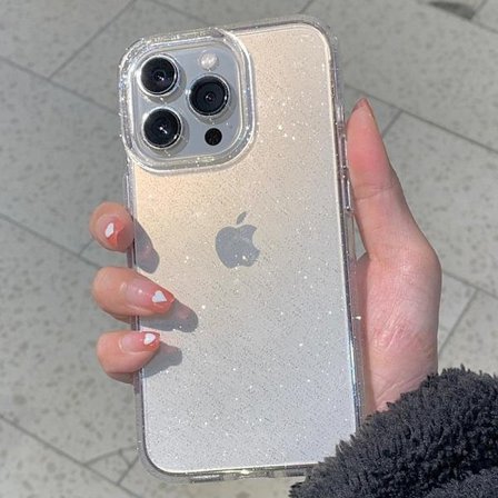 Deksel til iPhone 17 Pro Transparent Glitter Enkelt All-inclusive
