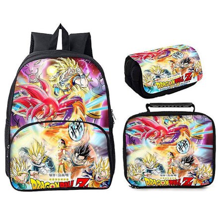 Dragon Ball Dragon Ball Student Schoolbag Three-piece Set 16 Inch Round Bag Style 6
