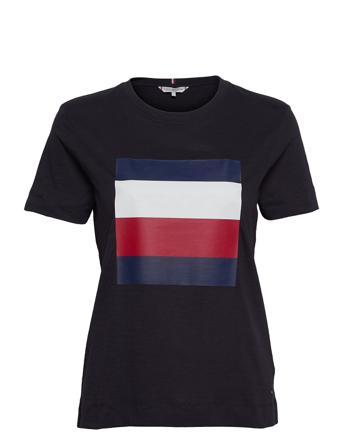 Cathy C-Nk Tee Ss Black Tommy Hilfiger