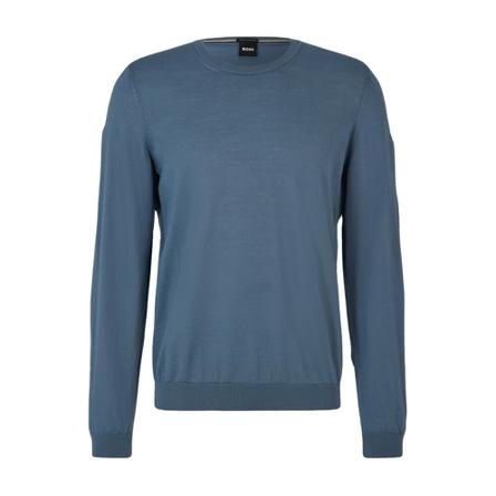 Hugo Boss, Slim-Fit Sweater Blauw, unisex, Maat:L
