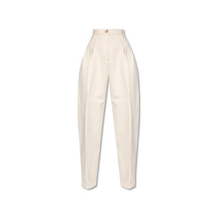 Forte Forte, Loose-fitting trousers Beige, Dames, Maat:XL,Katoen