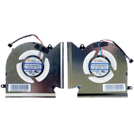Laptop CPU GPU Kjølevifte for MSI GE66 GP66 GL66 N440 E330800930 N441 E330401690 4Pin 4Wire 5V 1.0A Bærbar PC Radiator