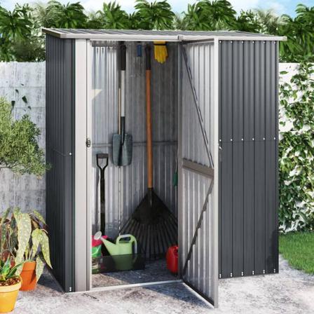 Vidaxl Trädgårdsskjul Antracit 180,5x97x209,5 Cm Galvaniserat St Antracit