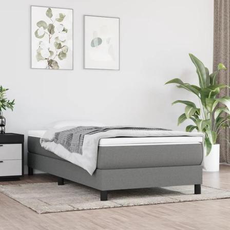 Vidaxl Pocketresårmadrass Mörkgrå 100x200x20 Cm Tyg Grå