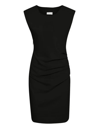 India Round-Neck Dress Black Kaffe