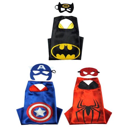 Avengers' 3-PACK Unisex Barn mantlar/ögonmasker