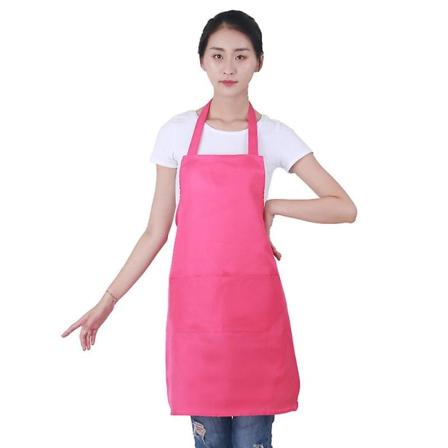 12 st nyaste enfärgade köksförkläden för kvinnor, män, kockar, servitörer, kaféer, butiker, grill, frisörer (rosa)