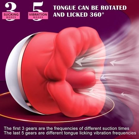 Rose Toy Vibrator til Kvinder, 3 Sugefunktioner 5 Vibrationsfunktioner Brystvorte Klitoris Voksen Sexlegetøj til Kvinder og Par