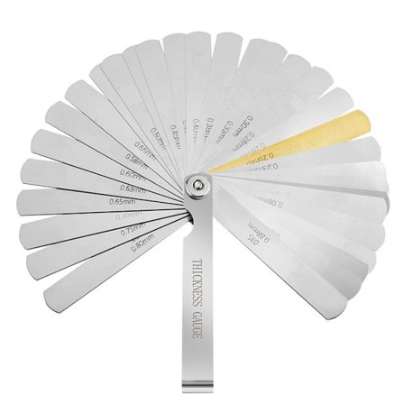 Følerblad, Følerbladsett, 32 Markeringsblader, for Måling av Klaring Bredde/Tykkelse Størrelser