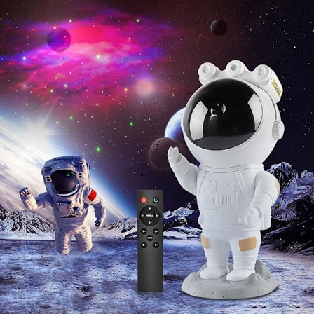 Astronaut Galaxy Star Projector Starry Night Light med timer og fjernkontroll, takprojektor, gave til barn og voksne [Energiklasse F]