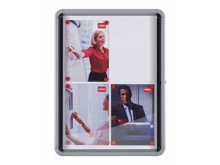 Nobo Glasskåp Premium 4xA4 - Lyreco - Kontorsmöbler och inredning - Tavlor ställ och ramar - Anslagstavlor
