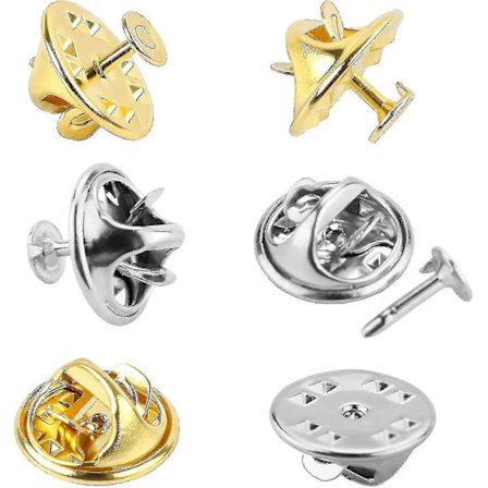 120 Par Butterfly Clutch Slipsnål Pins Baksida Kompatibel Med 8mm Långa Tomma Pins För Hantverkstillverkning (silver)