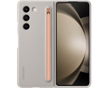Samsung Galaxy Fold5 - Slim S-pen Case - Sand - Mobilskal med S Pen-fack till Galaxy Z Fold5