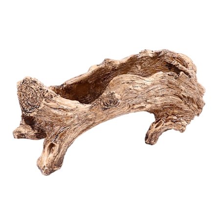 Konstgjord Drivvedsplanterare Harts Suckulentplanterare Vintage Trädrotsstubb som en blombehållare Kruka för trädgårdsdekoration