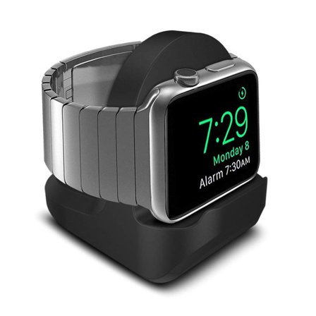 Apple Watch laddställ i silikon - Svart | Från Yedi