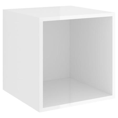 Vidaxl Väggskåp Högglans Vit 37x37x37 Cm Konstruerat Trä Vit