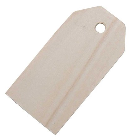 Creativ Company Etiquette cadeau en bois Manilla 3x6 cm paquet de 10